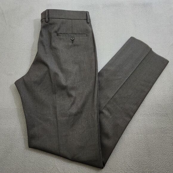 Patrick James Men 38 Black Wool Tollegno 1900 Super 100s Unhem Dress Pants NWT - Picture 2 of 14